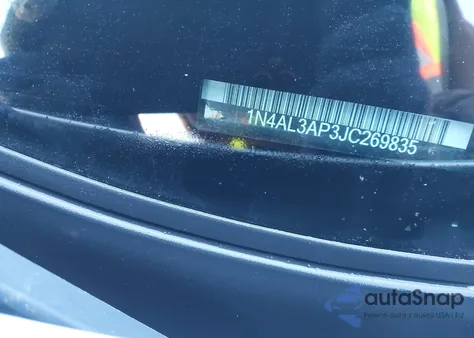 2018 Nissan Altima 2.5 Sr from USA, damaged, VIN 1N4AL3AP3JC269835